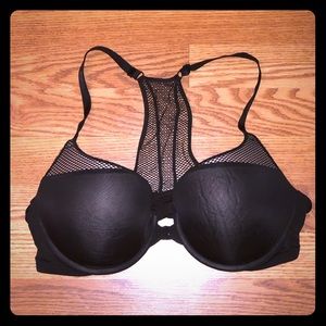 Victoria’s Secret Black Mesh Racerback Bra - 38C